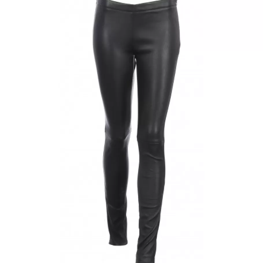 OAKWOOD Asteroid Noir - Pantalon Legging Stretch En Cuir Veritable Lisse Store