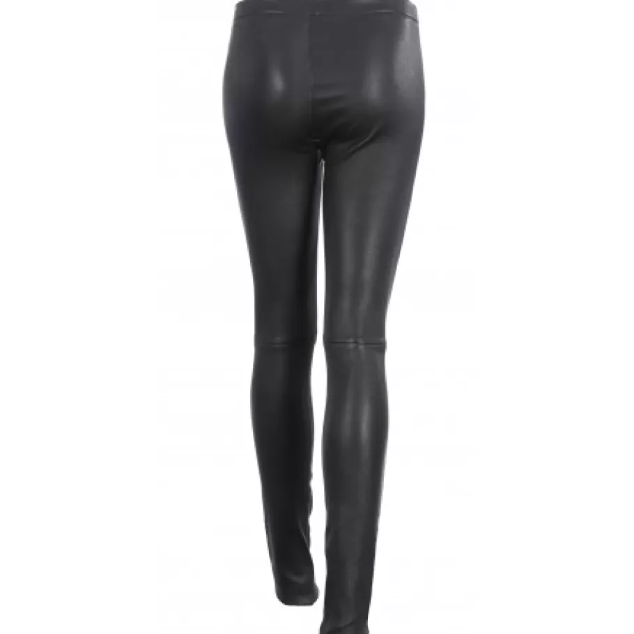 OAKWOOD Asteroid Noir - Pantalon Legging Stretch En Cuir Veritable Lisse Store