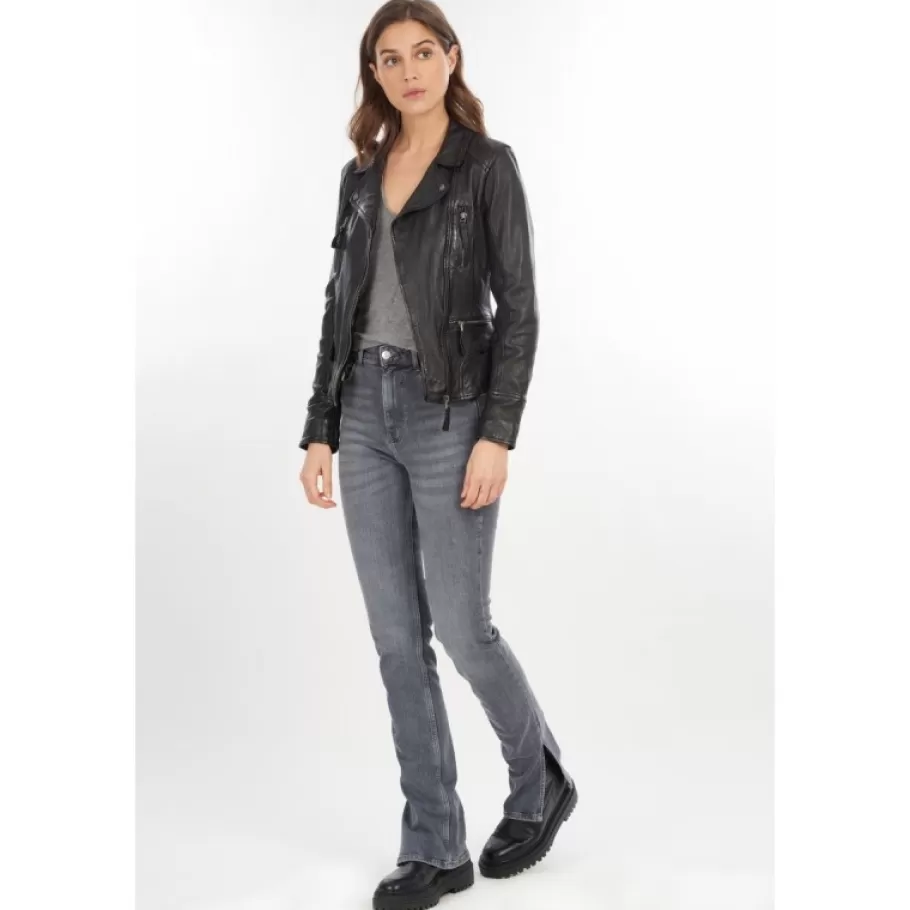 OAKWOOD Camera Noir - Blouson En Cuir Veritable Flash Sale