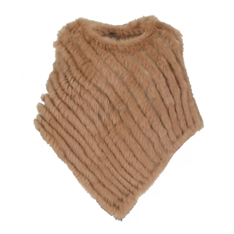 OAKWOOD Davos Toffee - Poncho En Fourrure Veritable Best