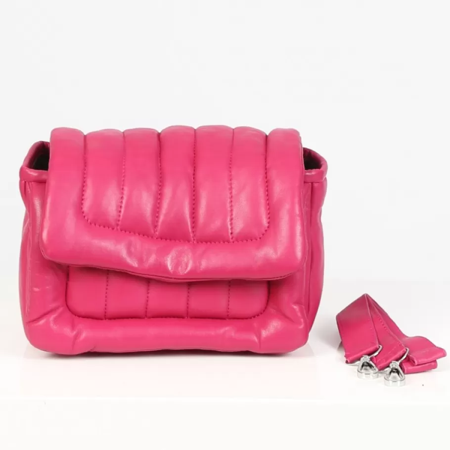 OAKWOOD Exception Fushia - Sac En Bandouiliere En Cuir Veritable Matelasse Best Sale