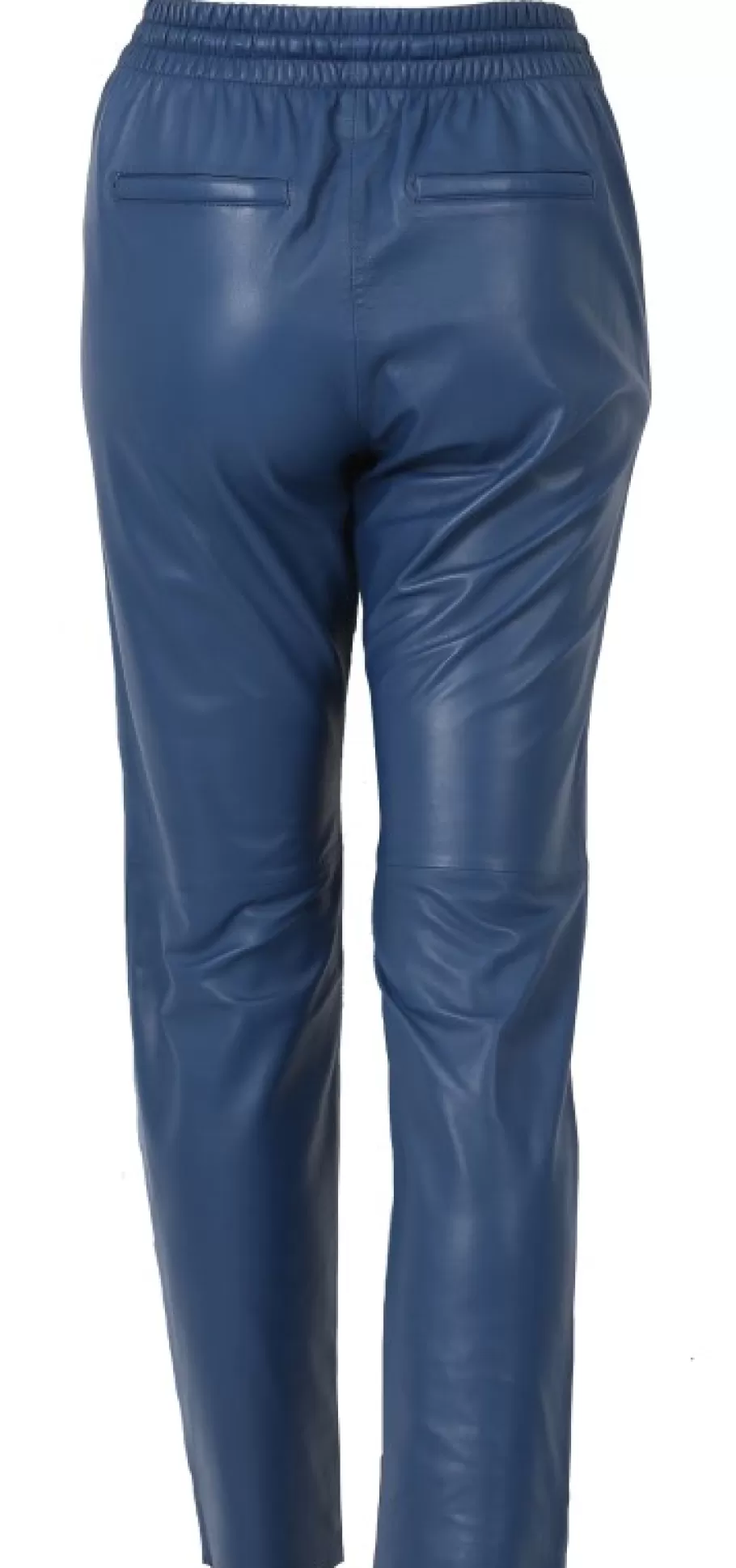 OAKWOOD Gift Bleu Fonce - Pantalon Jogpant Cuir Veritable Cheap