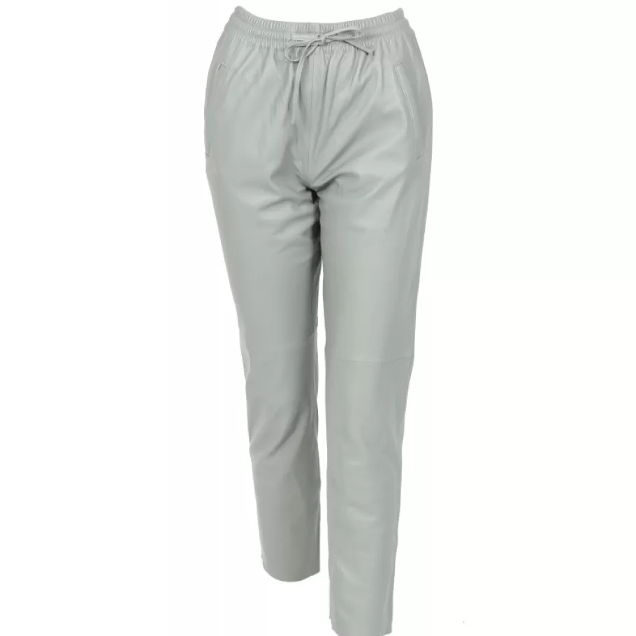 OAKWOOD Gift Vert Pale - Pantalon Jogpant Cuir Veritable New