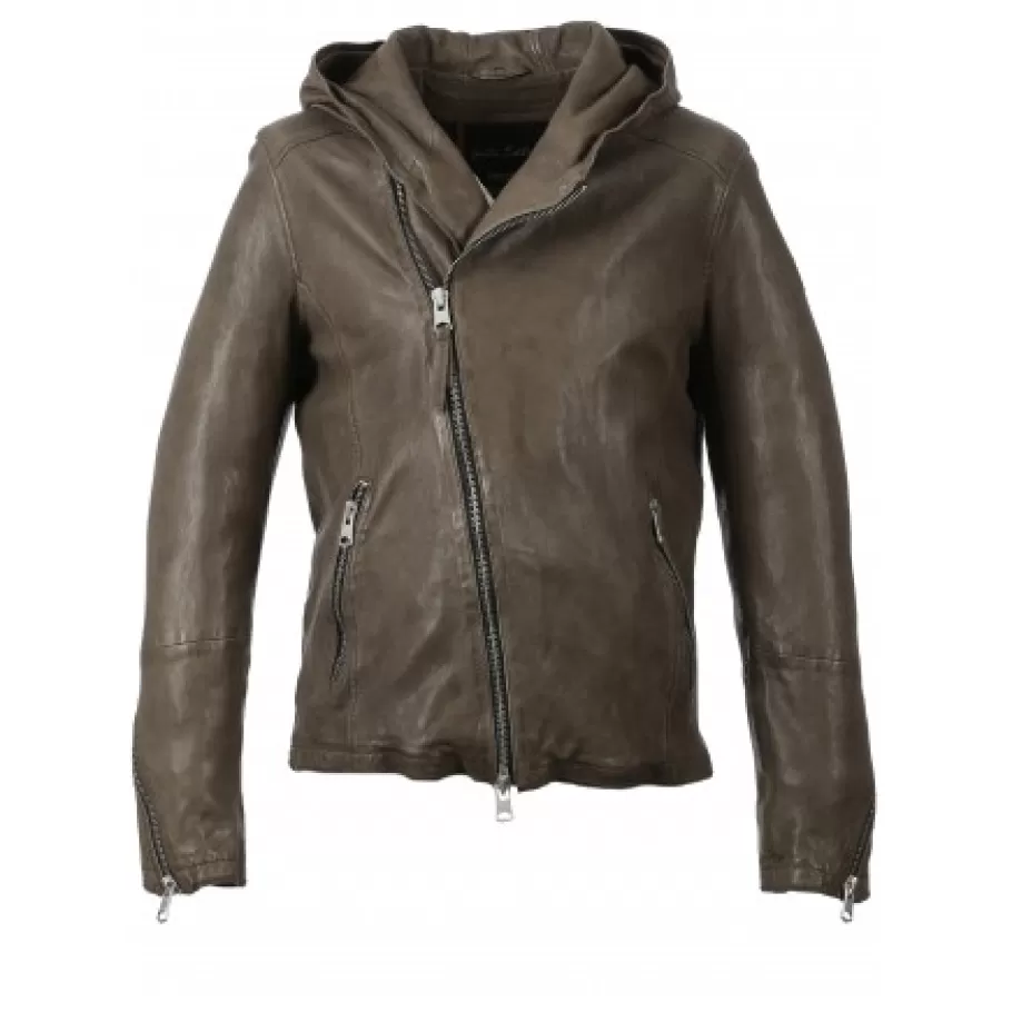 OAKWOOD Jude Kaki - Blouson Asymetrique A Capuche Outlet