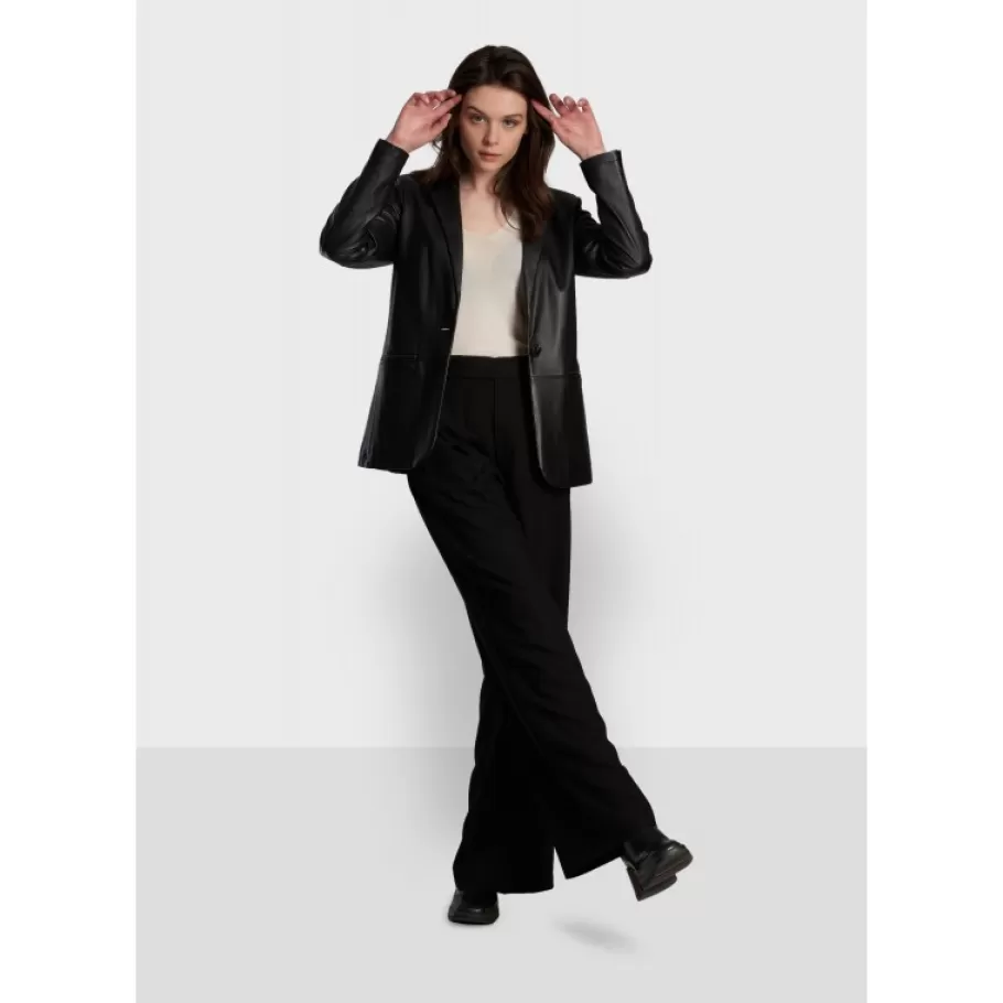 OAKWOOD Meg Noir - Blazer En Cuir Veritable De Mouton Fashion