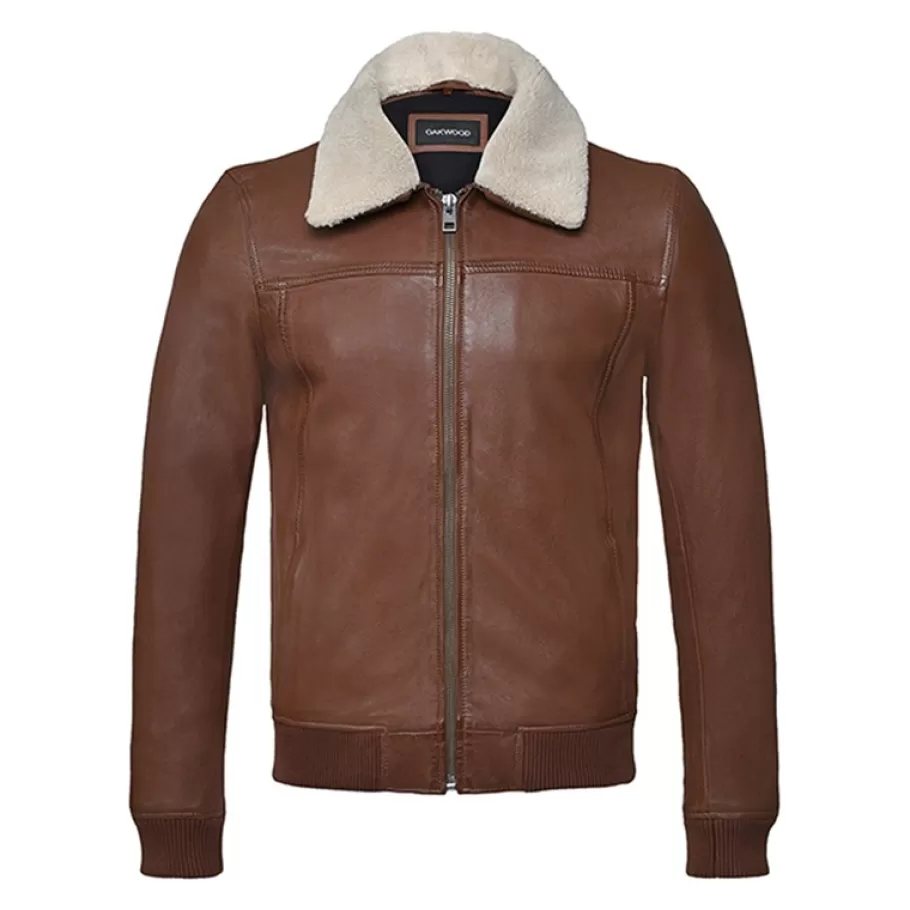 OAKWOOD Trader Porto - Blouson Inspiration Bombardier En Cuir Veritable Sale